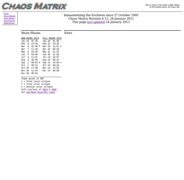Chaos Matrix - [ChaosMatrix.org]