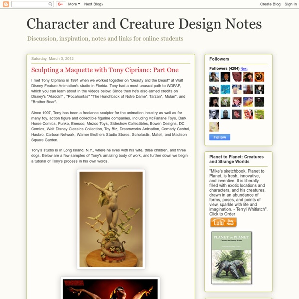 Academy of Art Character and Creature Design Notes