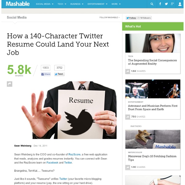 How a 140-Character Twitter Resume Could Land Your Next Job