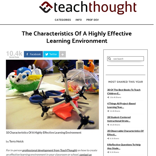 10 Characteristics Of A Highly Effective Learning Environment