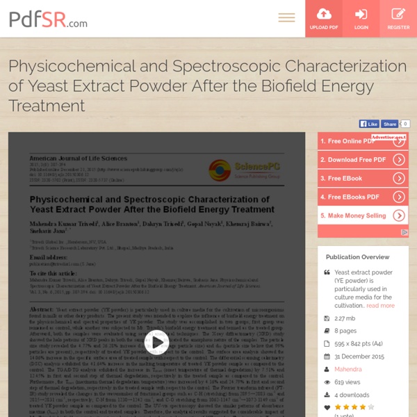 Physicochemical and Spectroscopic Characterization - YE Powder