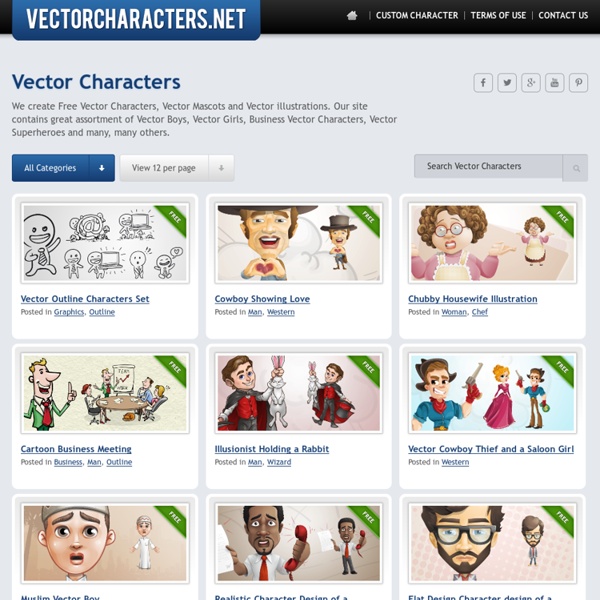 Free Vector Characters, Mascots and Illustrations, Business, Animal, Fashion, Man, Monster and more