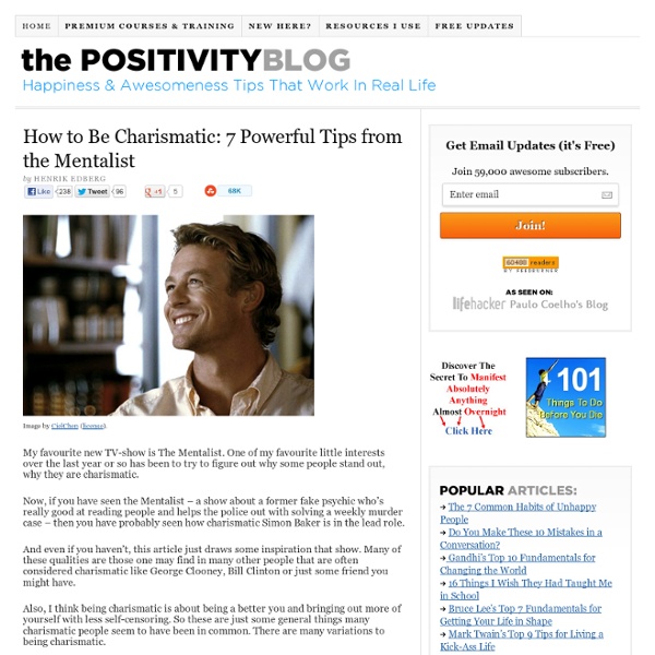 How to Be Charismatic: 7 Powerful Tips from the Mentalist