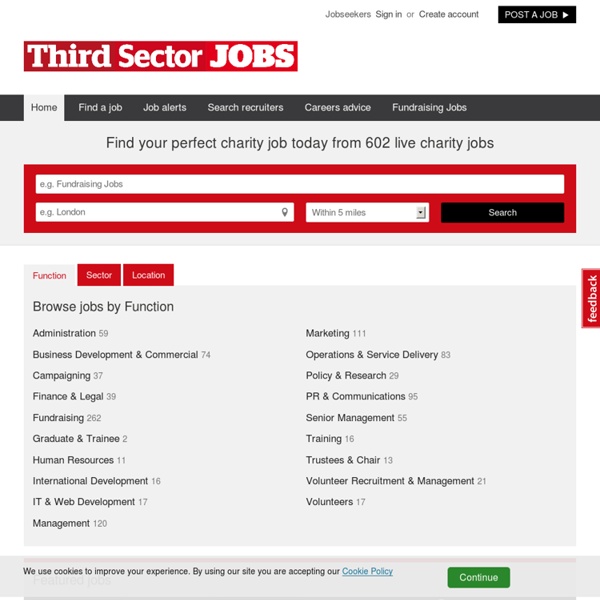 Search jobs in charity sector