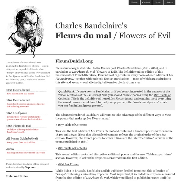Charles Baudelaire's Fleurs du Mal