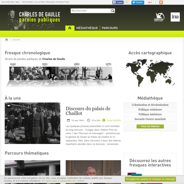 Accueil - Charles de Gaulle - paroles publiques