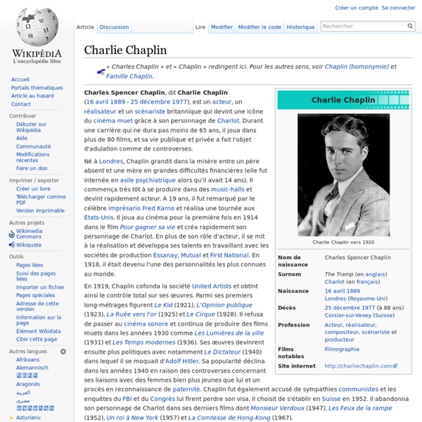 Biographie Charlie Chaplin