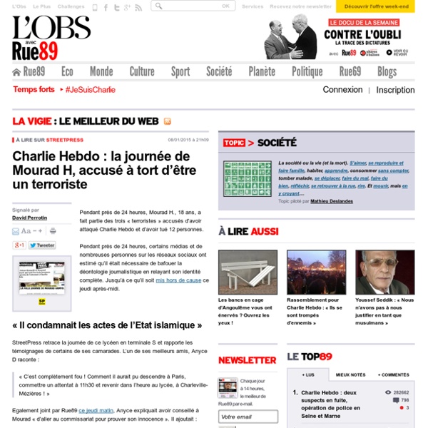 Charlie Hebdo : la journée de Mourad H, accusé à tort d’être un terroriste - Rue89 - L'Obs
