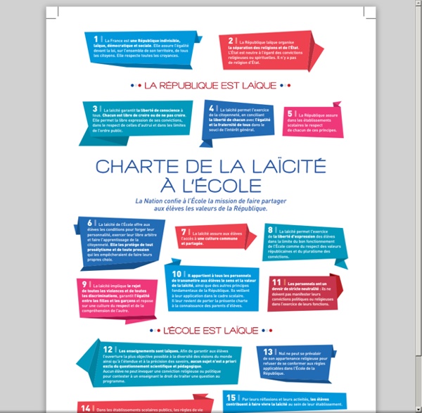 Charte de la laïcité - Affiche [pdf]