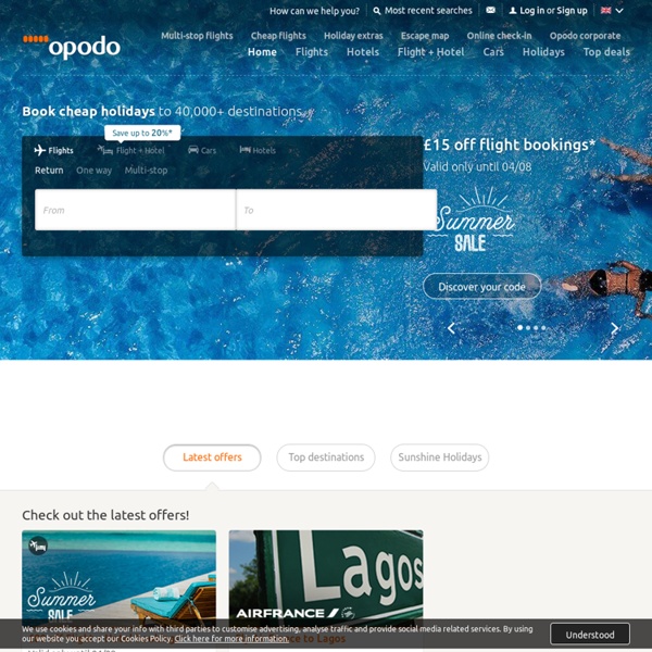 Book cheap flights, hotels, city breaks and package holidays with Opodo UK