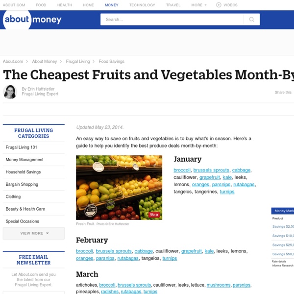 The Cheapest Fruits and Vegetables Month-By-Month
