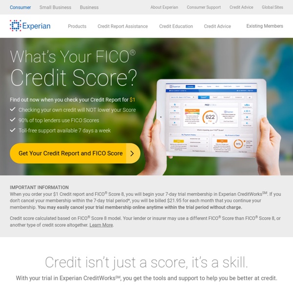 Credit Report and Credit Score with Toll-Free Support from Experian