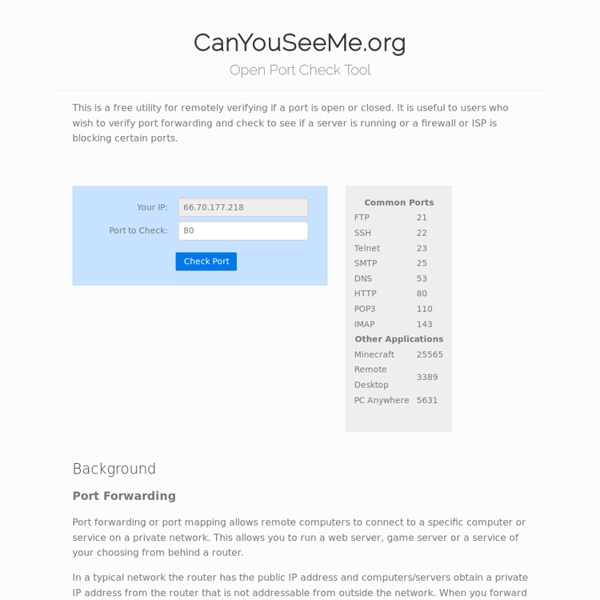 Open Port Check Tool