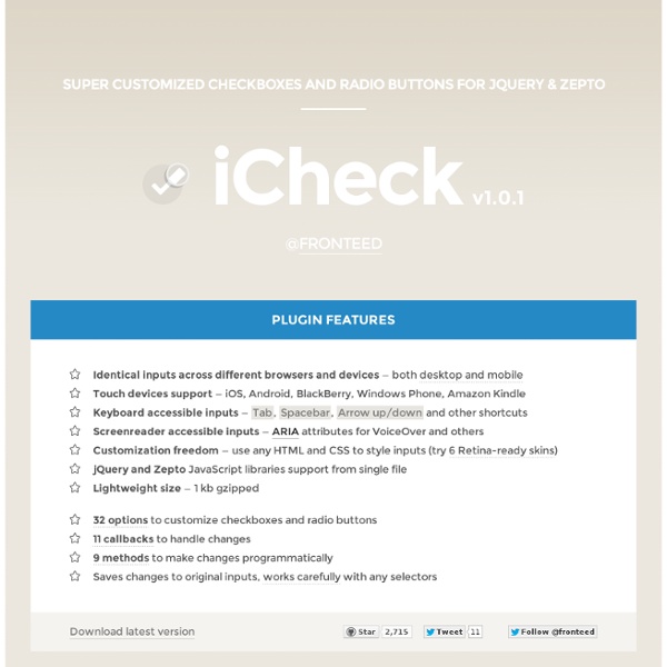 Customize checkboxes and radio buttons with iCheck (jQuery and Zepto) plugin - Iceweasel