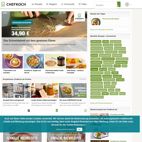200.000 Rezepte / Kochrezepte bei CHEFKOCH.DE