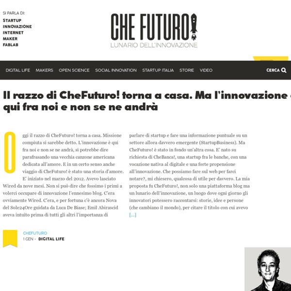 CheFuturo! Lunario dell’innovazione in Italia