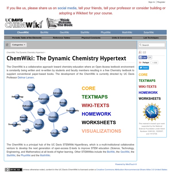 ChemWiki: The Dynamic Chemistry Textbook - ChemWiki