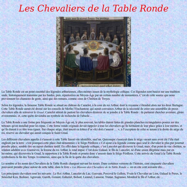 Chevaliers de la Table Ronde