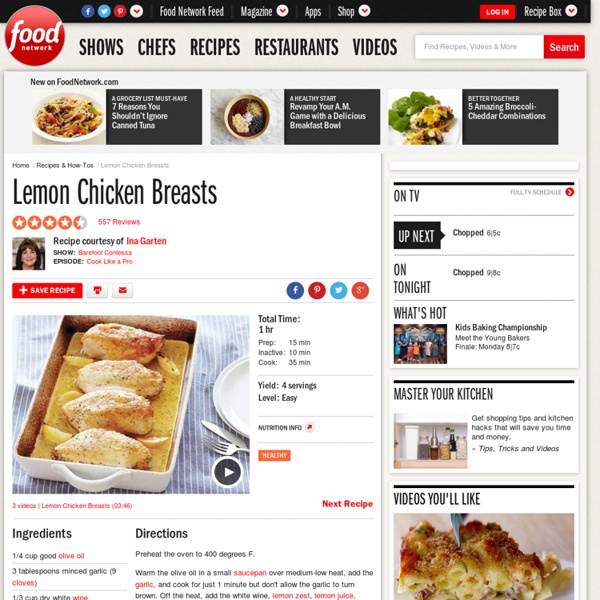 Lemon Chicken Breasts Recipe : Ina Garten