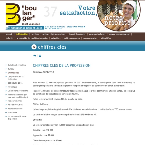 CHIFFRES CLES DE LA PROFESSION