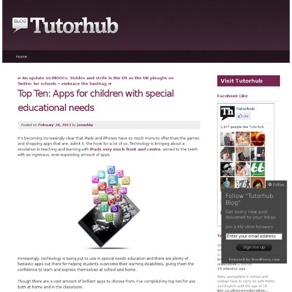 Top Ten: Apps for children with special educational needs