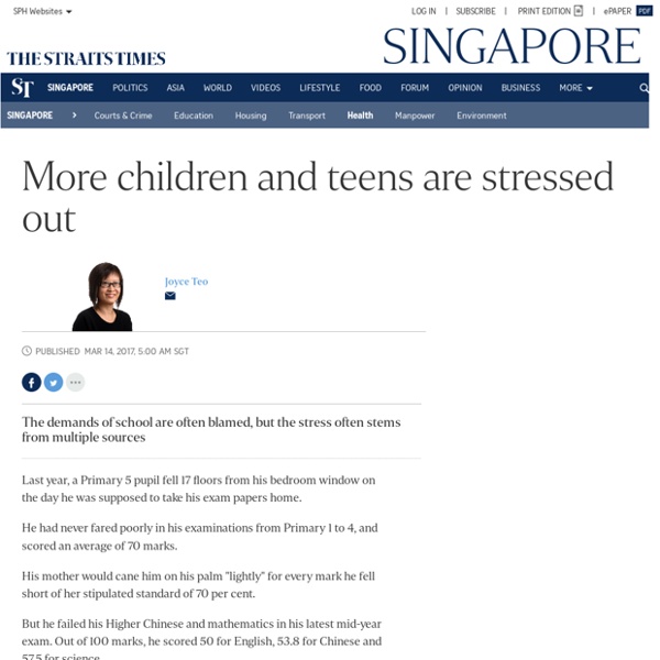 More children and teens are stressed out
