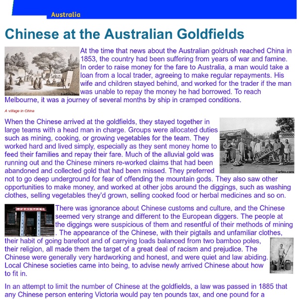 Chinese at the Australian Goldfields