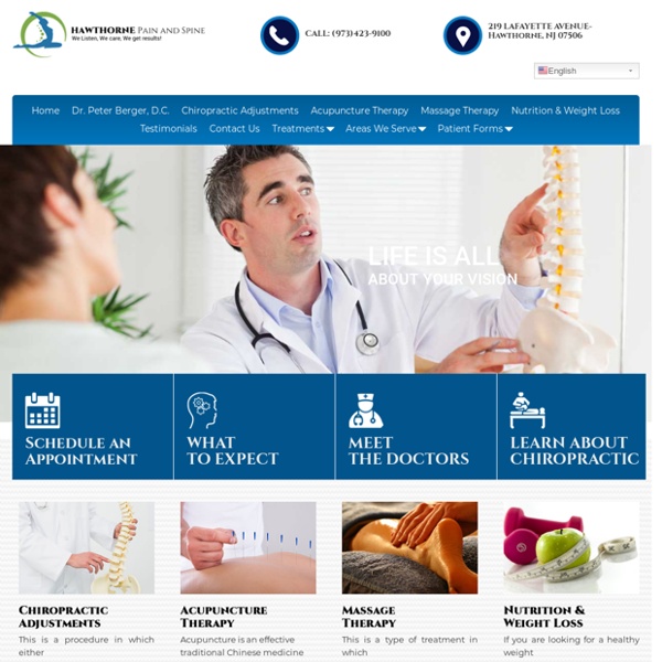 Bergen County NJ Chiropractors – Dr. Pete Berger, Hawthorne Pain and Spine Center