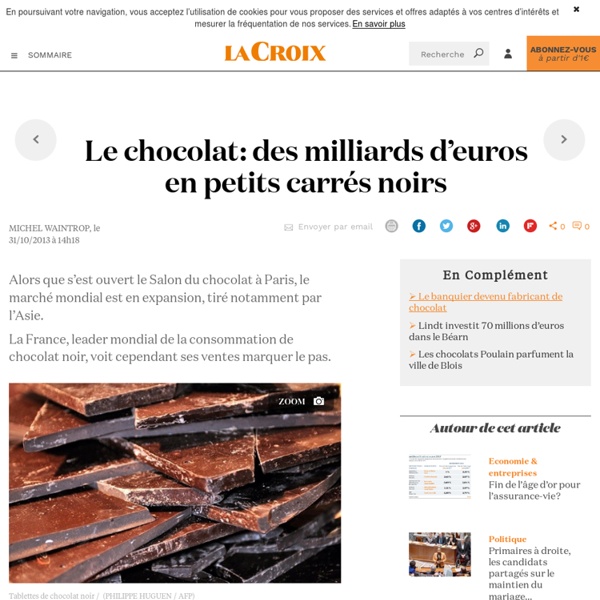 Le chocolat : des milliards d’euros en petits carrés noirs