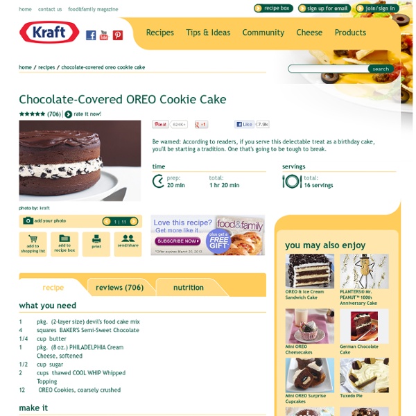 Chocolate-Covered OREO Cookie Cake recipe