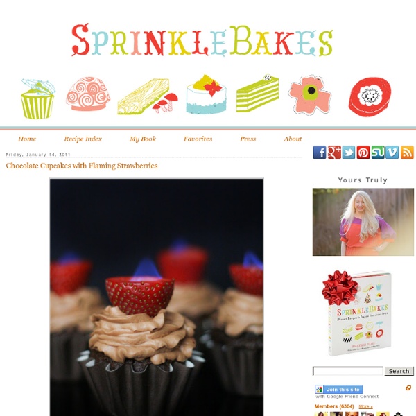Chocolate Cupcakes with Flaming Strawberries - StumbleUpon