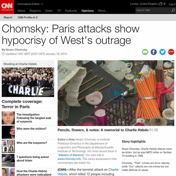 Chomsky: Paris attacks show hypocrisy of West's outrage
