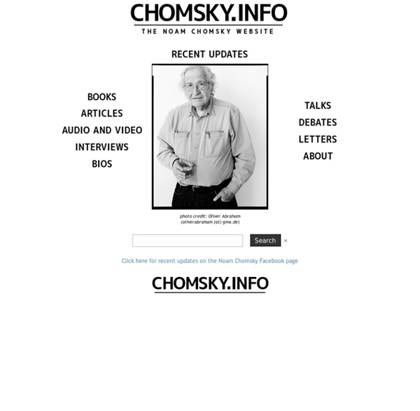 Chomsky.info : The Noam Chomsky Website