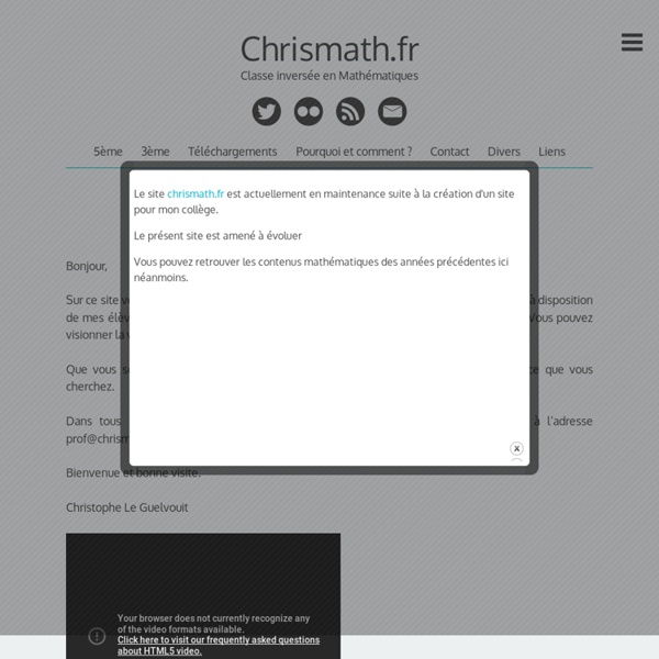 Chrismath.fr – Classe inversée en Mathématiques