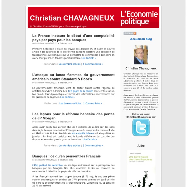 Christian CHAVAGNEUX (Alternatives économiques)