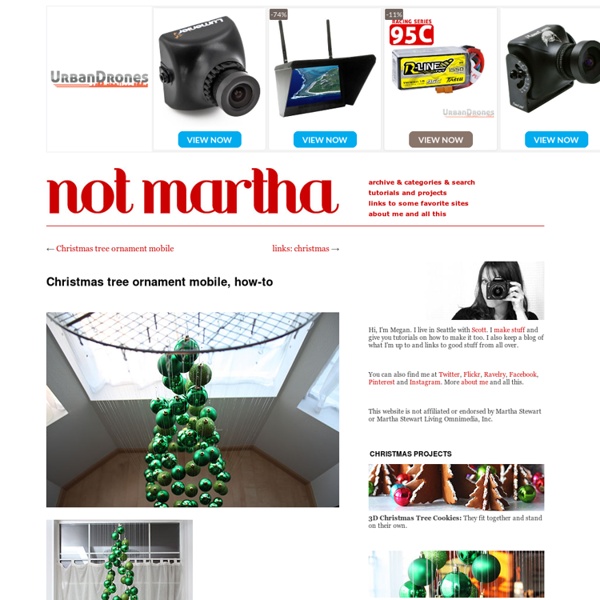 Not martha - Christmas tree ornament mobile, how-to