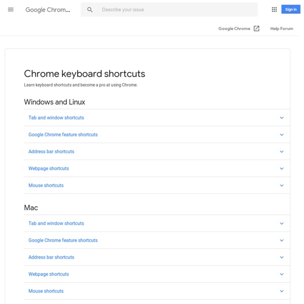 Windows keyboard shortcuts - Chrome Help