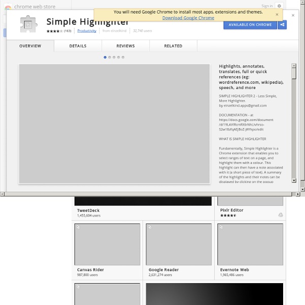 Google Chrome Simple Highlighter - Elementary, Middle, High