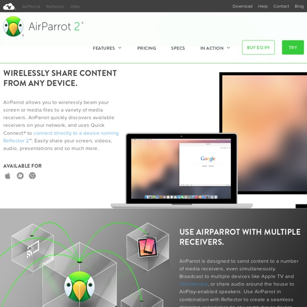 AirParrot - AirPlay your Mac or PC's screen to AppleTV