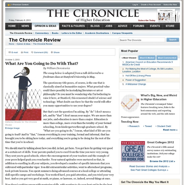 What Are You Going to Do With That? - The Chronicle Review