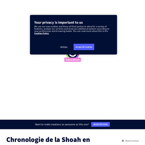 Chronologie de la Shoah en France by Amélineau Stéphane on Genially