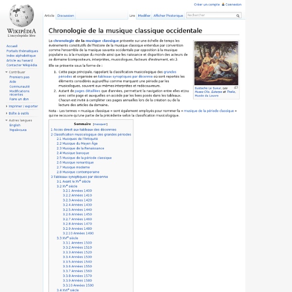 Chronologie de la musique classique occidentale - fr.wikipedia.org