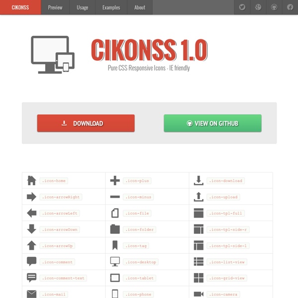 Pure CSS Responsive Icons