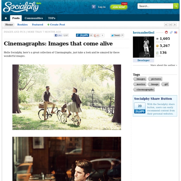 Cinemagraphs: Images that come alive