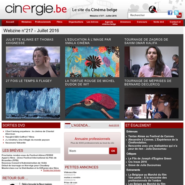 Cinergie.be - La revue et l'annuaire du cinéma belge