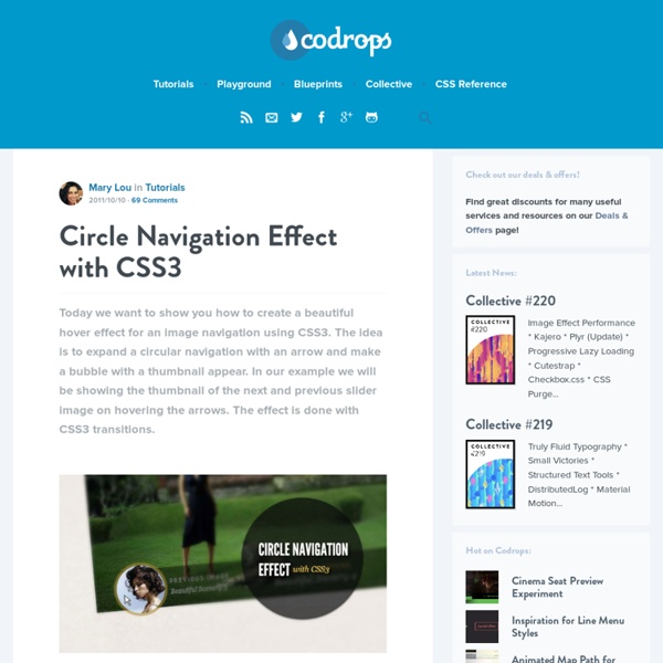 Circle Navigation Effect with CSS3