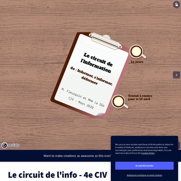 Le circuit de l'info - 4e CIV by P. Le Dûs on Genial.ly