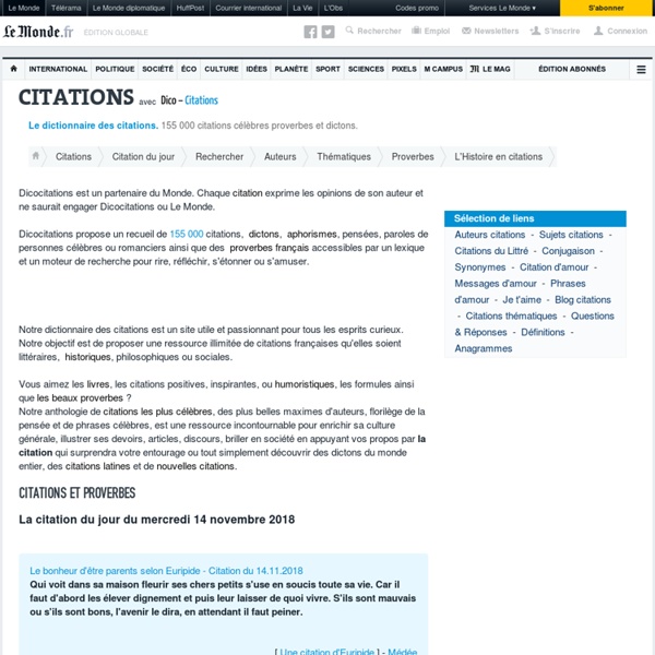 Citations - 127 000 citations proverbes et dictons - Dicocitations