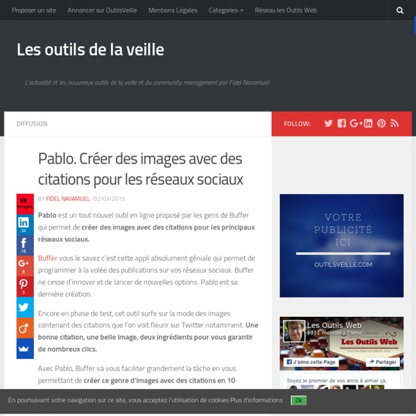 Pablo. Créer des images avec des citations pour les réseaux sociaux