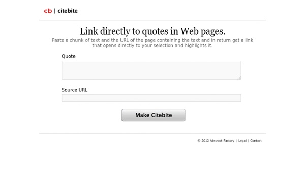 Citebite - Link directly to specific quotes in web pages